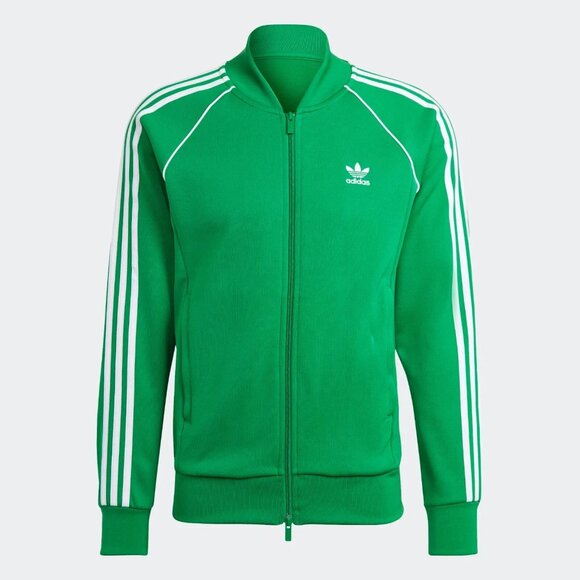 Adidas Originals Men's Green White Adicolor Classics SST Track Jacket IK3514 - Picture 2 of 4